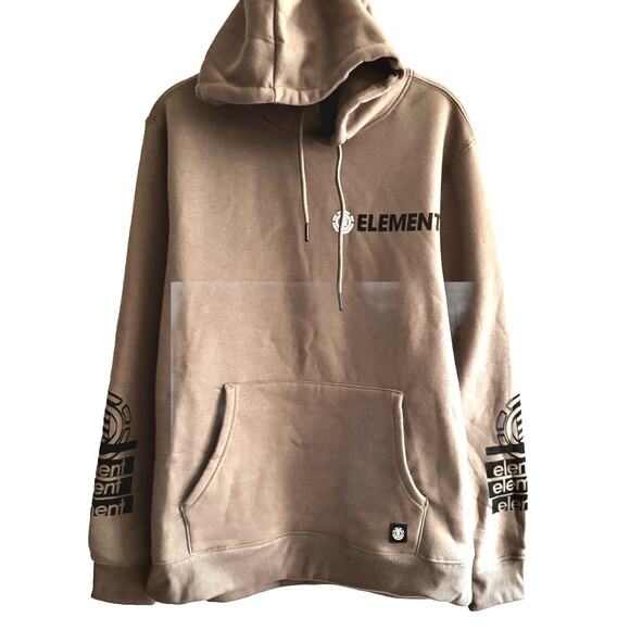 Men's Taupe Sweatshirt Fleece Hoodie With Pocket NWT - Size M - Picture 8 of 8